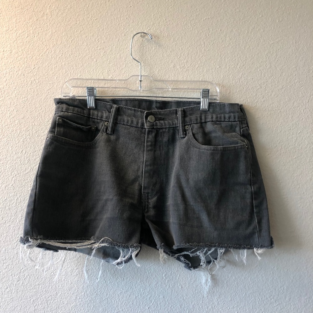 Grey cutoff shorts